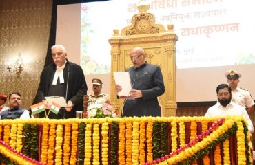 C. P. Radhakrishnan sworn in as new Governor of Maharashtra CM, Dy CM greet Governor