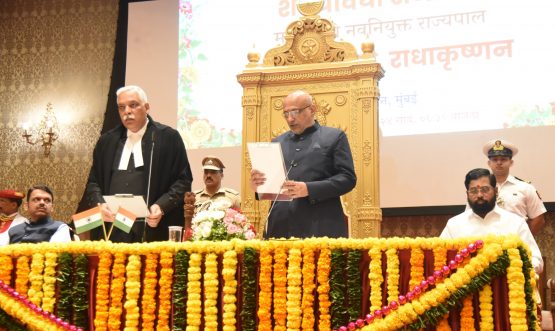 C. P. Radhakrishnan sworn in as new Governor of Maharashtra CM, Dy CM greet Governor