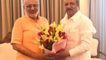 Minister of Tribal Development Vijaykumar Gavit meets Governor