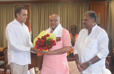 29.08.2024: Former Union Minister G. K. Vasan and Member of Parliament   Milind Deora meets Governor