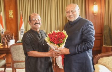 08.09.2024: West Bengal Governor Dr C.V. Ananda Bose met the Governor of Maharashtra C.P. Radhakrishnan at Raj Bhavan, Mumbai. Dr Bose also had the darshan of the Lord Ganesha murti  put up at the residence of the Governor.