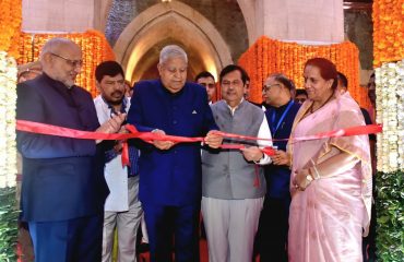 15.09.2024:  Vice President of India Jagdeep Dhankhar presides over the inauguration of Samvidhan Mandir at Elphinstone Technical High School & Jr. College in Mumbai.Dr. Smt. Sudesh Dhankhar, Maharashtra Governor C.P. Radhakrishnan, Union MoS Ramdas Athawale, Maharashtra's Minister of Skills Mangal Prabhat Lodha were present.  The Vice President virtually inaugurated Samvidhan Mandir at 433 Industrial Training Institutes across Maharashtra from the premises of the institution.