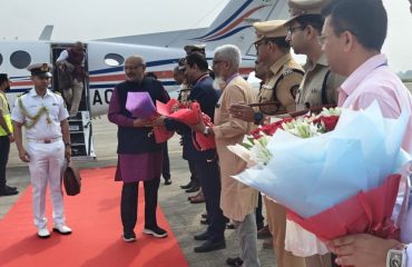 09.10.2024: Governor arrives in Chhatrapati Sambhajinagar as part of his 3 day tour of districts in Marathwada and Vidarbha