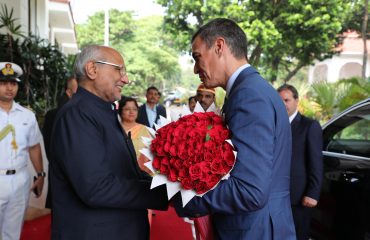 29.10.2024: राज्यपालांनी स्पेनचे पंतप्रधान पेद्रो संचेझ यांचे शासनाच्या वतीने  राजभवन येथे  स्वागत केले