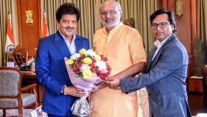 Playback Singer Padma Bhushan Udit Narayan meets Governor