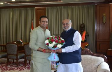 26.11.2024: The Speaker of Maharashtra Legislative Assembly Rahul Narwekar met Governor C P Radhakrishnan at Raj Bhavan, Mumbai.