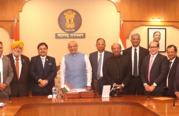 13.12.2024:  Governor C. P. Radhakrishnan had interaction meeting with the office bearers of the Institute of Chartered Accountants of India (ICAI) at Raj Bhavan, Mumbai. On this occasion, various issues related to the economic progress of the country were discussed through the combined efforts of the government and ICAI, including emphasis on making citizens financially literate, raising the standard of commerce branch courses, inclusion of CA in the curriculum committee etc. ICAI President Ranjit Kumar Agarwal, Vice President Charanjyot Singh Nanda, former President G. Ramaswamy and various officials were present on this occasion.