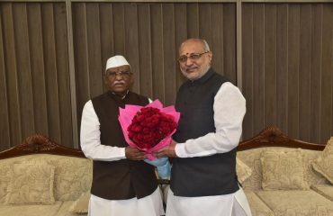 20.12.2024: The Governor of Rajasthan Haribhau Bagde met Maharashtra Governor C.P. Radhakrishnan at Raj Bhavan, Mumbai. This was a courtesy call.