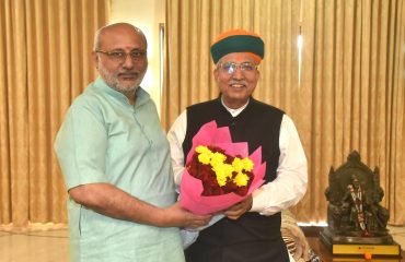 01.01.2025: Union Minister of State for Law and Justice (I/C) Arjun Ram Meghwal met Maharashtra Governor C. P. Radhakrishnan at Raj Bhavan, Mumbai. This was a courtesy call.