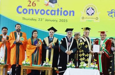 23.01.2025: Governor presides over the 26th  Annual Convocation of the Vasantrao Naik Marathwada Krishi Vidyapeeth, Parbhani.