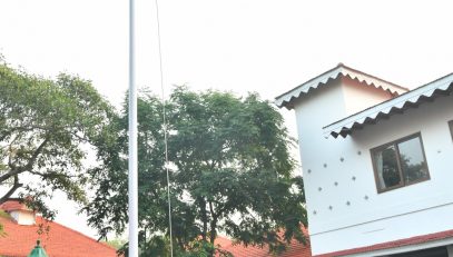 26.01.2025: Republic Day: Governor C. P. Radhakrishanan unfurls National Tricolour at Raj Bhavan