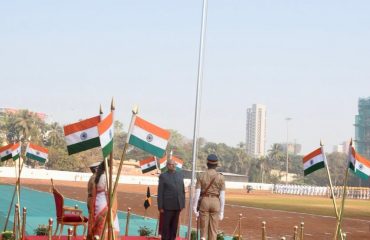 26.01.2025: The Governor of Maharashtra C. P. Radhakrishnan unfurled the National Flag and delivered his Republic Day Message to the people on the occasion of the 76th Republic Day at Shivaji Park in Mumbai. At the State programme attended by Chief Minister Devendra Fadnavis, the Governor inspected the ceremonial parade, took salute from the marching contingent and addressed the citizens. Spouse of the Governor Sumathi Radhakrishnan, South Australia State's Minister for trade and investment Joe Szakacs MP, Chairman of Maharashtra Legislative Council Prof Ram Shinde, Minister of Skill Development Mangal Prabhat Lodha, Chief Secretary Sujata Saunik, State DGP Rashmi Shukla, members of the diplomatic community and senior government officers were present.