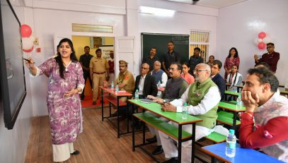 21.02.2025: Governor inaugurates the modernized classrooms at Shri Tulsi Hindi Madhyamik Vidyalaya, Parel