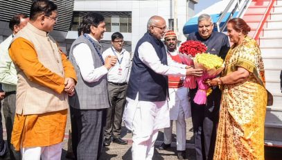 06.03.2025: Governor welcomes Vice-President of India Jagdeep Dhankhar in Mumbai