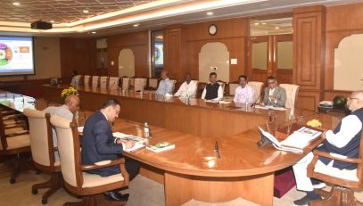 17.03.2025: Governor reviews a presentation on the Dr Balasaheb Sawant Konkan Krishi Vidyapeeth, Dapoli at Raj Bhavan Mumbai