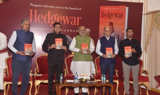 22.03.2025:  Maharashtra Governor C.P. Radhakrishnan released the book 'Hedgewar (Founder of Rashtriya Swayamsevak Sangh) - A Definitive Biography' authored by Sachin Nandha at Raj Bhavan, Mumbai. Promoter of Asian Paints Jalaj Dani, Chairman of Avaada Group Vineet Mittal, Managing Director of Mohit Diamonds Mohit Mehta, author of the book Sachin Nandha, MD & CEO of NSE Dr Ashishkumar Chouhan, Ravindra Sanghvi, Sameer Koipker, Milind Ghumare, Ravindra Sanghavi and volunteers were present.