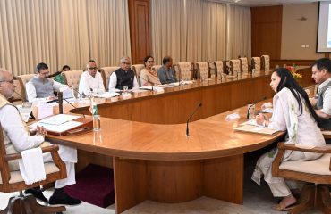 02.07.2025: Governor reviews a presentation made by the Women and Child Development Department, especially the One Stop Centre and Mission Shakti Scheme for women and children