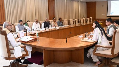 02.07.2025: Governor reviews a presentation made by the Women and Child Development Department, especially the One Stop Centre and Mission Shakti Scheme for women and children