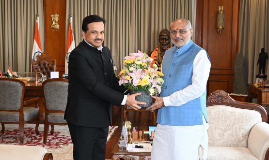 The newly appointed State Chief Secretary Rajesh Kumar meets Governor