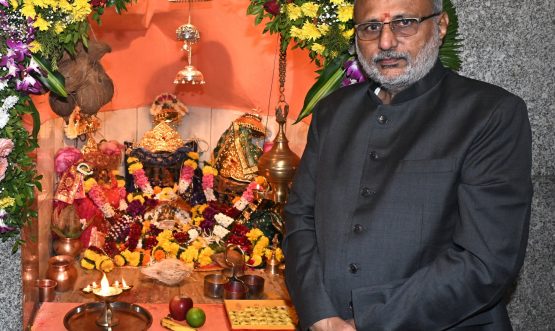 15.07.2025: Governor performe arti at the historic Sri Gundi Devi Mandir in the Raj Bhavan complex on the occasion of the Annual Jatra of the Goddess