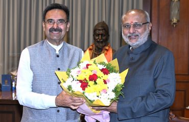 15.07.2025: Speaker of Haryana Legislative Assembly Harvinder Kalyan called on Maharashtra Governor C. P. Radhakrishnan at Raj Bhavan, Mumbai. This was a courtesy call.