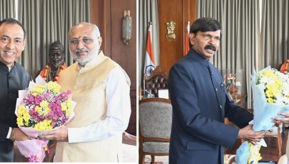 16.07.2025:   The Members of Maharashtra Public Service Commission Rajiv Nivatkar, IAS (retd.) and Mahendra Warbhuvan, IAS (retd.) called on Maharashtra Governor C. P. Radhakrishnan at Raj Bhavan, Mumbai. This was a courtesy call.