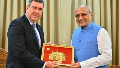 06.08.2025: ब्राझील देशातील माटो ग्रोसो डो सुल राज्याचे गव्हर्नर एदुआर्दो कोरिया रिडेल यांनी घेतली राज्यपालांची भेट