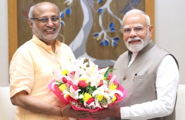 18.08.2025 : राज्यपालांनी घेतली पंतप्रधान नरेंद्र मोदी यांची भेट