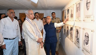 14.09.2025 : Governor of Gujarat Acharya Devvrat visits various structures in Mumbai Raj Bhavan