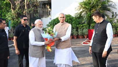 Prime Minister Arrival and Welcome at Raj Bhavan