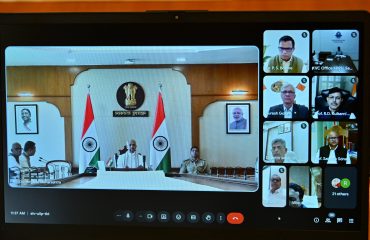 Governor interactes with the VCs of non-agricultural universities in the State through video-conferencing