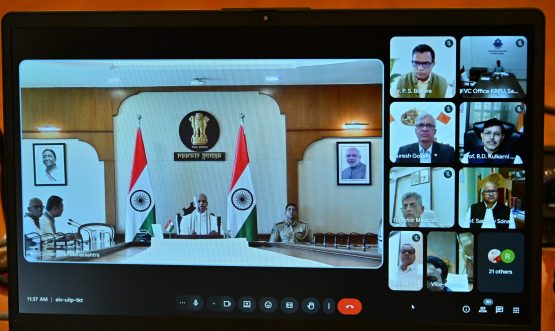 Governor interactes with the VCs of non-agricultural universities in the State through video-conferencing