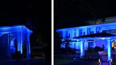 20.11.2025:  युनिसेफ जागतिक बाल दिनानिमित्त (दि 20 नोव्हेंबर) राजभवनातील 'जल विहार' व ’जल भूषण’ या वास्तूंवर निळ्या रंगाची रोषणाई करण्यात आली.