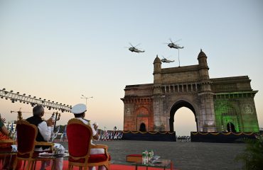 10.12.2025 : Governor Acharya Devvrat attends Beating Retreat Ceremony on Navy Day