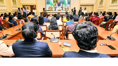 07.01.2026: Governor interacts with the youth selected for the National Youth Festival through an online mode