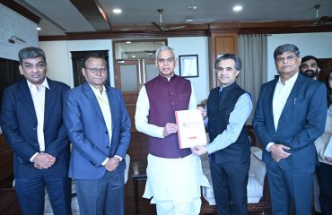 18.02.2026: The Sixth Maharashtra State Finance Commission led by former Chief Secretary Dr Nitin Kareer presented the report of the Commission to State Governor Acharya Devvrat at Maharashtra Lok Bhavan Mumbai. Members of the Commission Dr K H Govinda Raj, Eknath Dawale, Prof S Chandrasekhar and Member Secretary Shanmugarajan S. were present.