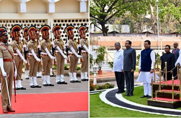 Governor arrives at Vidhan Bhavan for Budget Session address