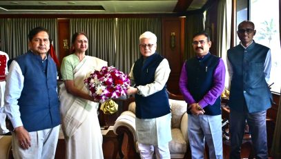 Minister of Skill Development Mangal Prabhat Lodha meets Governor