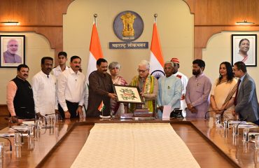 18.03.2026: A delegation comprising Tribal Development Minister Dr. Ashok Uike, MLAs from tribal regions, and senior officials of the Tribal Development Department met Governor Jishnu Dev Varma at Maharashtra Lok Bhavan Mumbai and discussed various issues related to tribal development. MLAs Harishchandra Bhoye, Rajesh Padvi, Bhimrao Keram, Kevalram Kave, Raju Todsam, and former Minister Rajendra Gavit were present at the meeting. On the occasion, Tribal Development Commissioner Leena Bansode and Commissioner of the Tribal Research and Training Institute Manjiri Manolkar made presentations before the Governor.