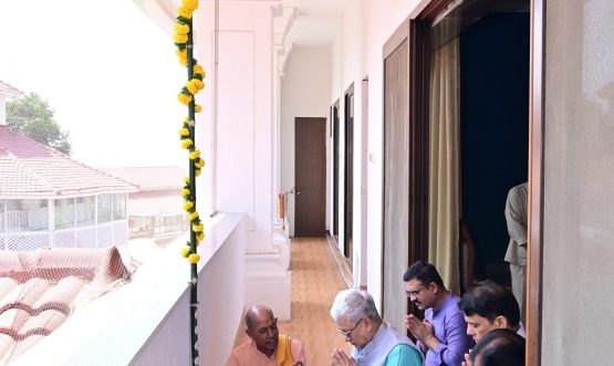 19.03.2026 : Governor Jishnu Dev Varma hoists Gudi on the occasion of Gudi Padwa