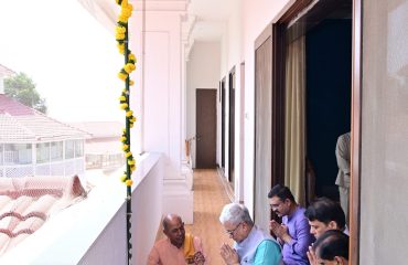 19.03.2026 : Governor Jishnu Dev Varma hoists Gudi on the occasion of Gudi Padwa