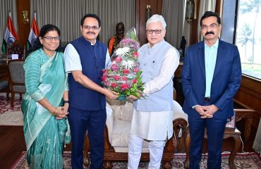 Chairman of Telangana Public Service Commission Burra Venkatesham meets Governor
