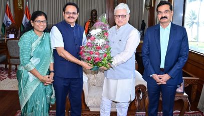 Chairman of Telangana Public Service Commission Burra Venkatesham meets Governor