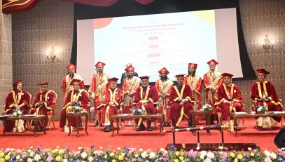 21.03.2026: Vice President of India C P Radhakrishnan presided over the first Convocation of the Ratan Tata Maharashtra State Skills University at Lok Bhavan Mumbai. Governor of Maharashtra Jishnu Dev Varma, Chief Minister Devendra Fadnavis, Deputy Chief Minister Sunetra Pawar, Minister of Skill Development Mangal prabhat Lodha, Chief Secretary Rajesh Aggarwal, ACS Skill Development Manisha Varma and Vice CHancellor of RTMSSU Prof Apoorva Palkar were present.  The Vice President presented the Best ITI awards to the Industrial Training Institutes in Latur, Aheri and Sambhajinagar and presented Gold Medals to 6 graduating students of the University. The Vice President also inaugurated an Exhibition organised by the University. The 'Say No To Drugs' Campaign was launched on the occasion.