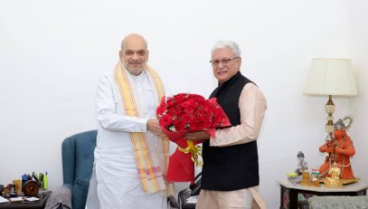 Governor Jishnu Dev Varma calls on Home Minister Amit Shah