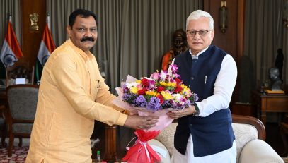 Minister of Tribal Development Dr Ashok Wooike meets Governor
