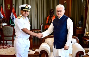 28.05.2026: Vice Admiral Krishna Swaminathan, PVSM, AVSM, VSM, Flag Officer Commanding-in-Chief of the Western Naval Command, who has been appointed as the next Chief of the Naval Staff, paid a farewell call on the Governor of Maharashtra Jishnu Dev Varma at Maharashtra Lok Bhavan, Mumbai. The Governor congratulated Admiral Swaminathan on his appointment and conveyed his best wishes for a successful and distinguished tenure as the Chief of the Naval Staff.