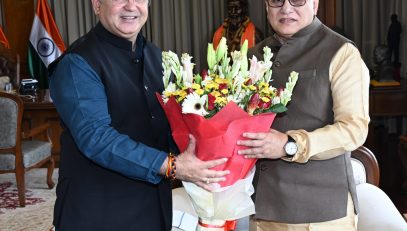 13.07.2026: पणन व राजशिष्टाचार मंत्री जयकुमार रावल यांनी महाराष्ट्राचे राज्यपाल जिष्णु देव वर्मा यांची लोकभवन, मुंबई येथे सदिच्छा भेट घेतली.