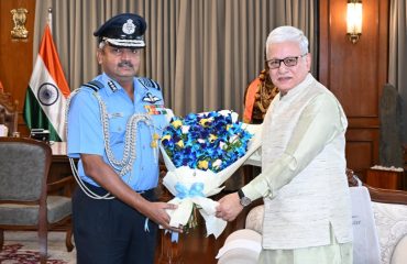 Air Marshal PV Shivanand meets Governor