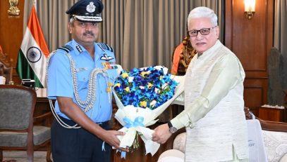 Air Marshal PV Shivanand meets Governor